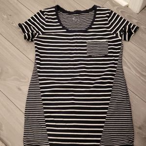 Maternity Top Navy and White